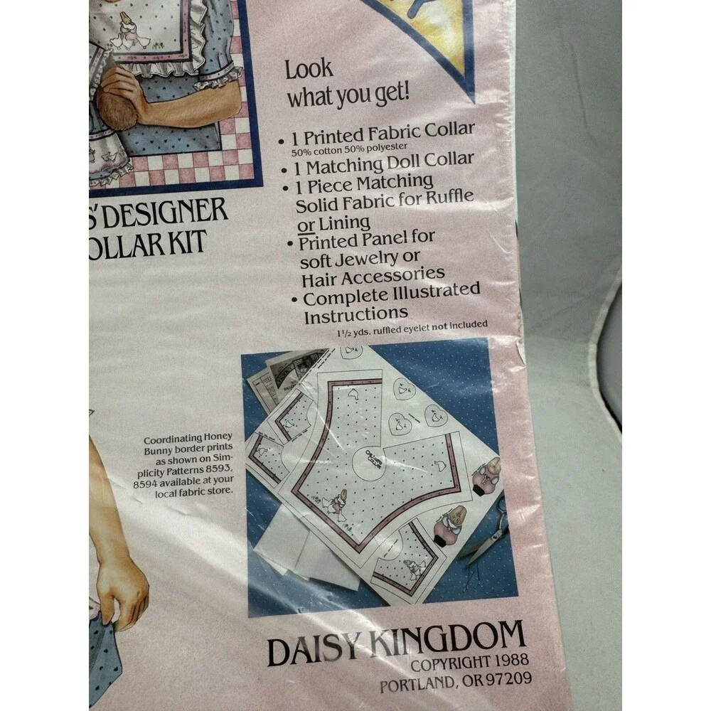 Daisy Kingdom Honey Bunny Country Ducks 5025 Kids Designer Collar Kit 1988